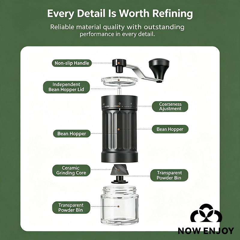 استمتع الآن بمطحنة القهوة اليد - مراجعة Coffee Grinder Burr وسعره