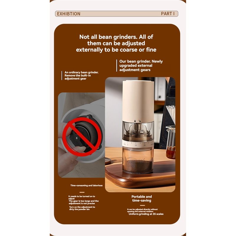 مطحنة قهوة كهربائية محمولة B66 - مراجعة Coffee Grinder Burr وسعره