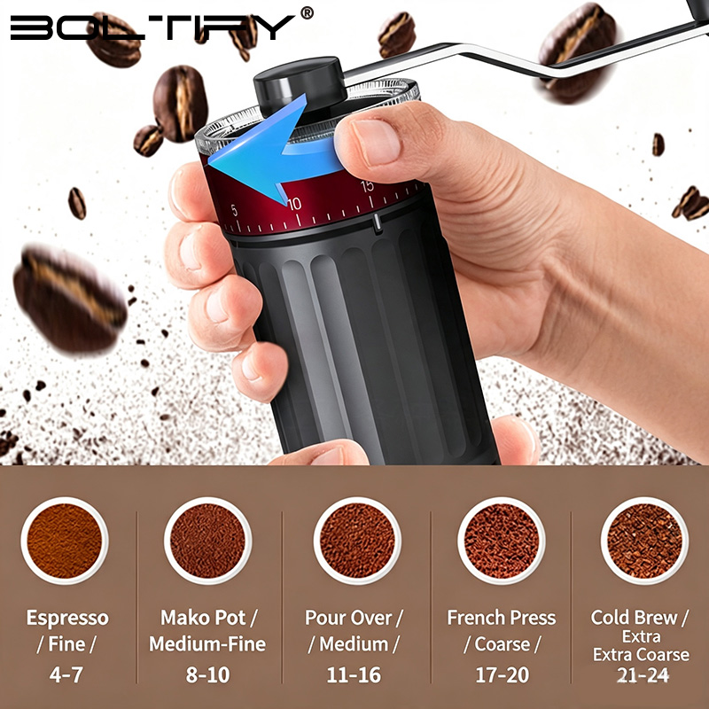 مطحنة قهوة يدوية قابلة للتعديل - مراجعة Coffee Grinder Burr وسعره